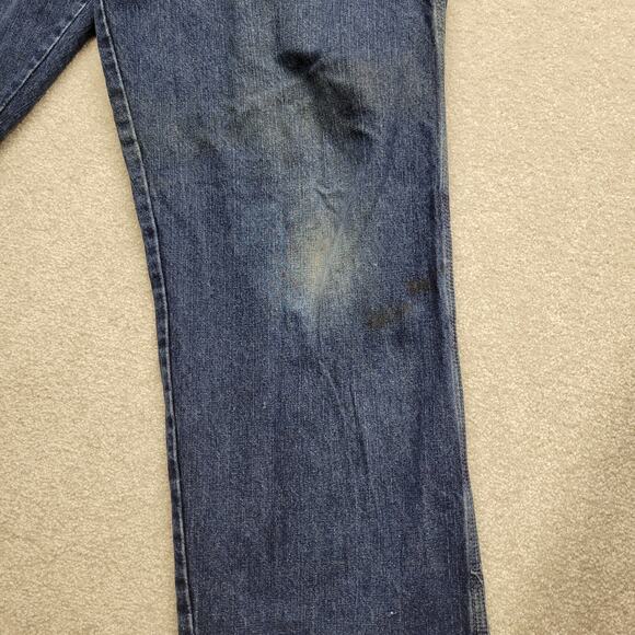 Vintage Wrangler Carpenter Jeans Light Distress Blue Men's Size 32x32 - Picture 7 of 9